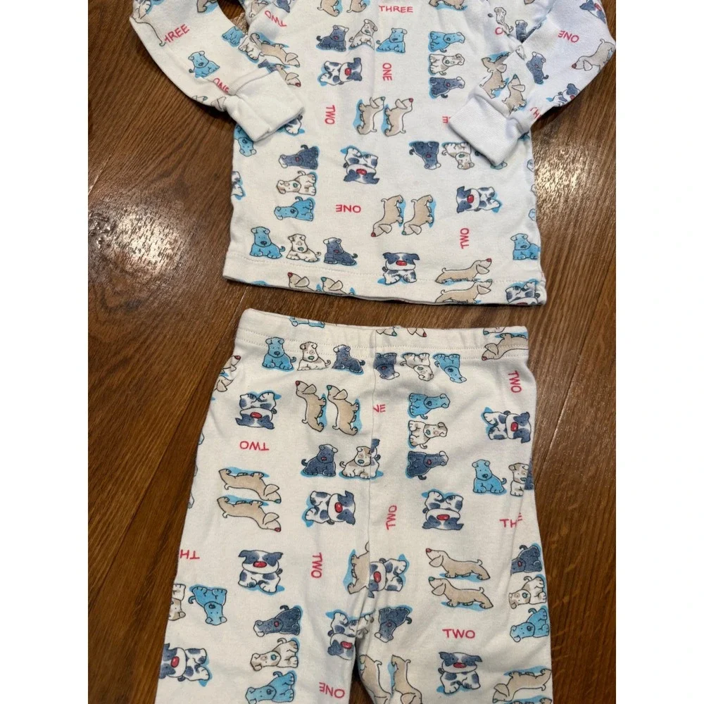 Carter's Circo Pajamas Bundle Kids 2T‎ White Blue Vintage Cars Dogs PJs Set